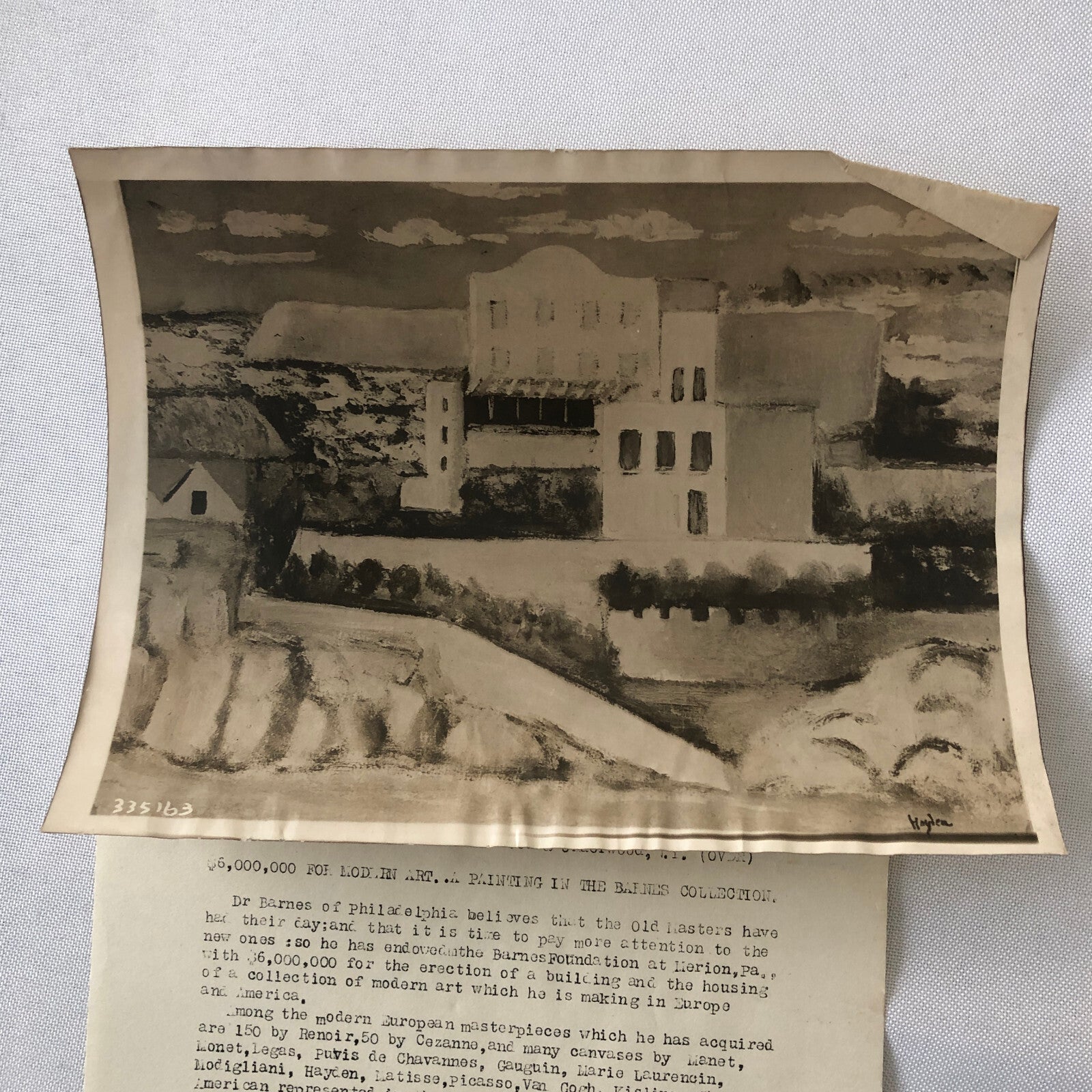 Press Photo Photograph Art Painting Collection Hayden Jules Pascin