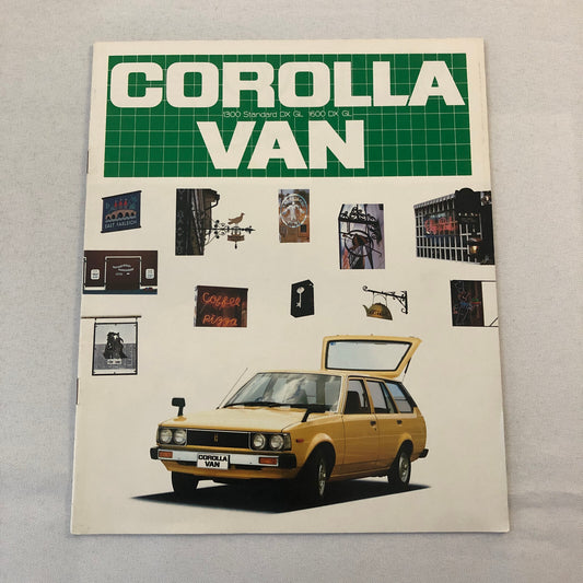Vintage Toyota Corolla Van Station Wagon Car Sales Brochure Catalog Japanese JDM