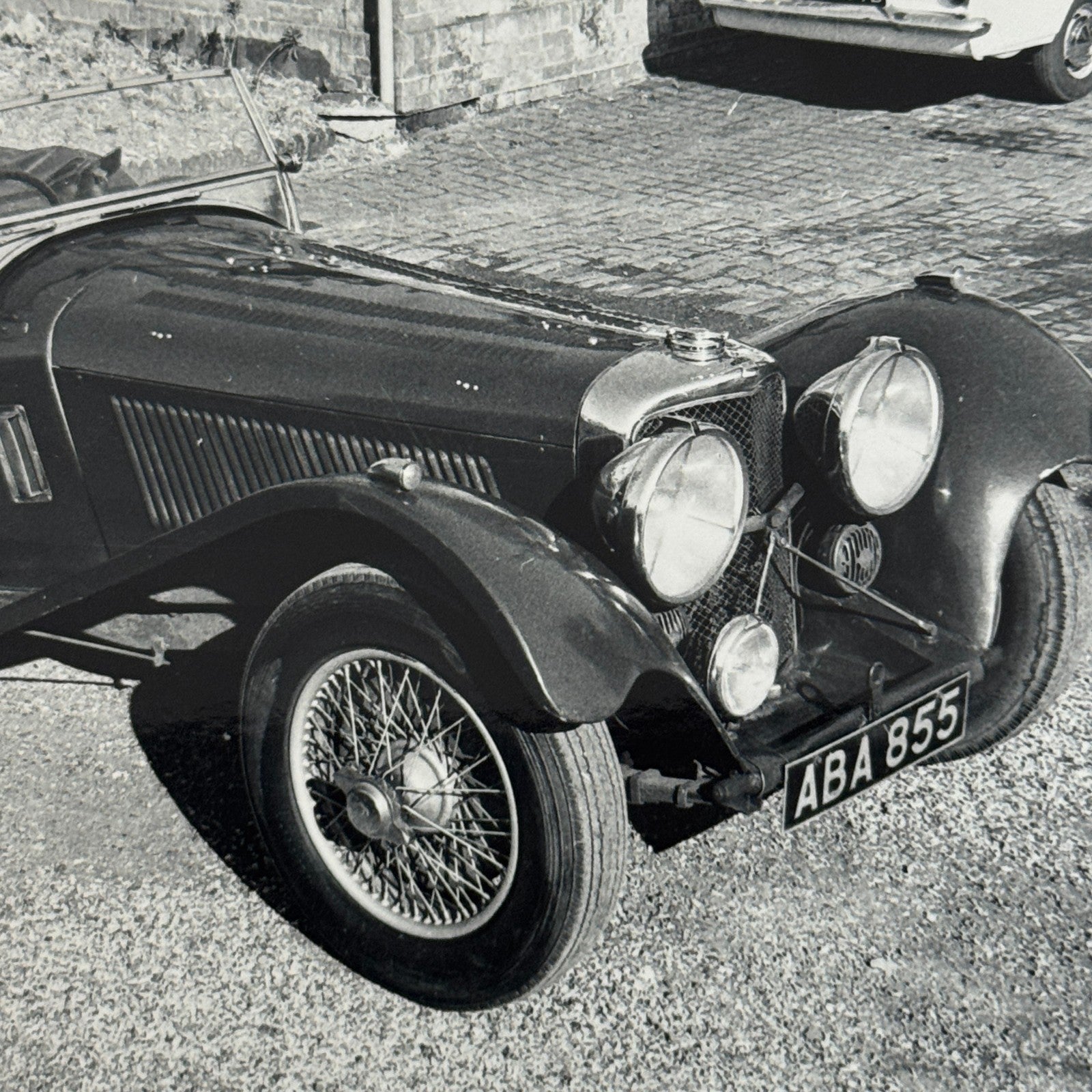 1938 Jaguar SS100 Car Photo Automobile Photograph Vintage Jaguar SS 100 Lot 2x