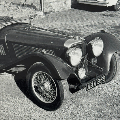 1938 Jaguar SS100 Car Photo Automobile Photograph Vintage Jaguar SS 100 Lot 2x