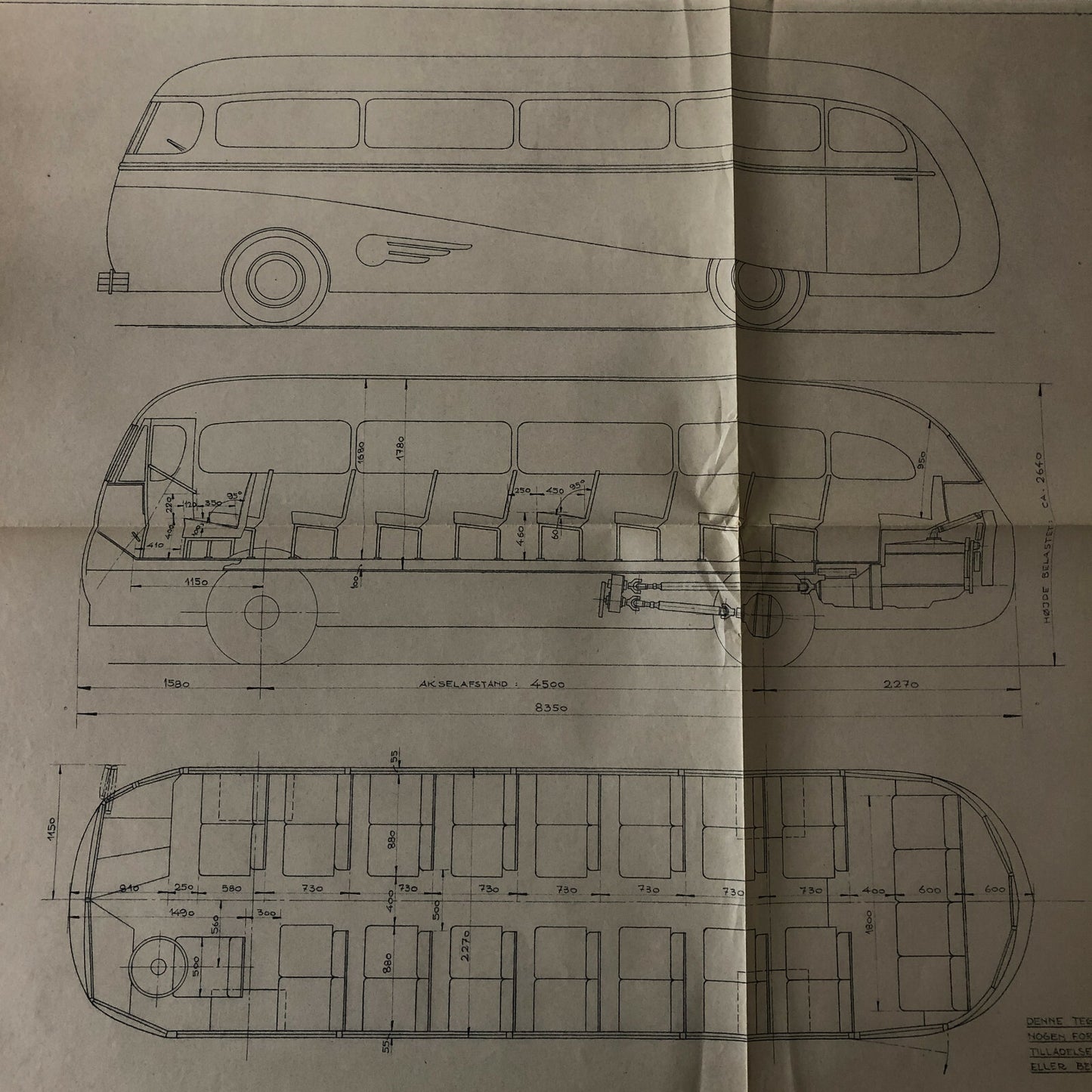 1936 Coachbuilder Bus Design Blueprint Rendering Blue Print Coach Bus Truck