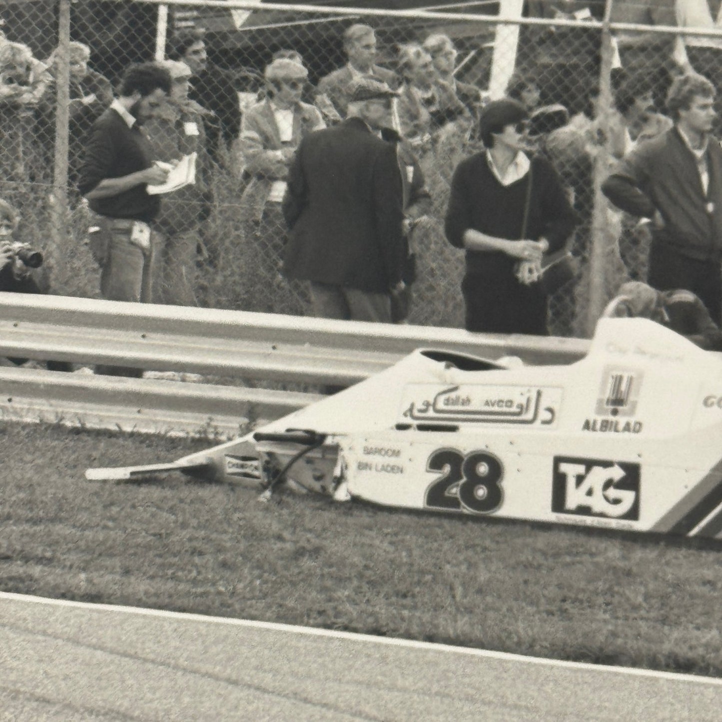 Clay Regazzoni Williams Grand Prix Car Crash Wreck Photo Photograph Vintage F1