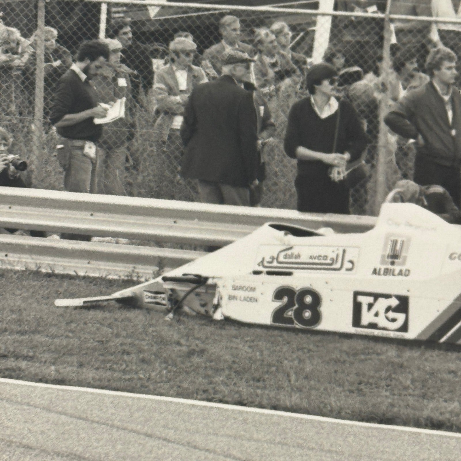 Clay Regazzoni Williams Grand Prix Car Crash Wreck Photo Photograph Vintage F1
