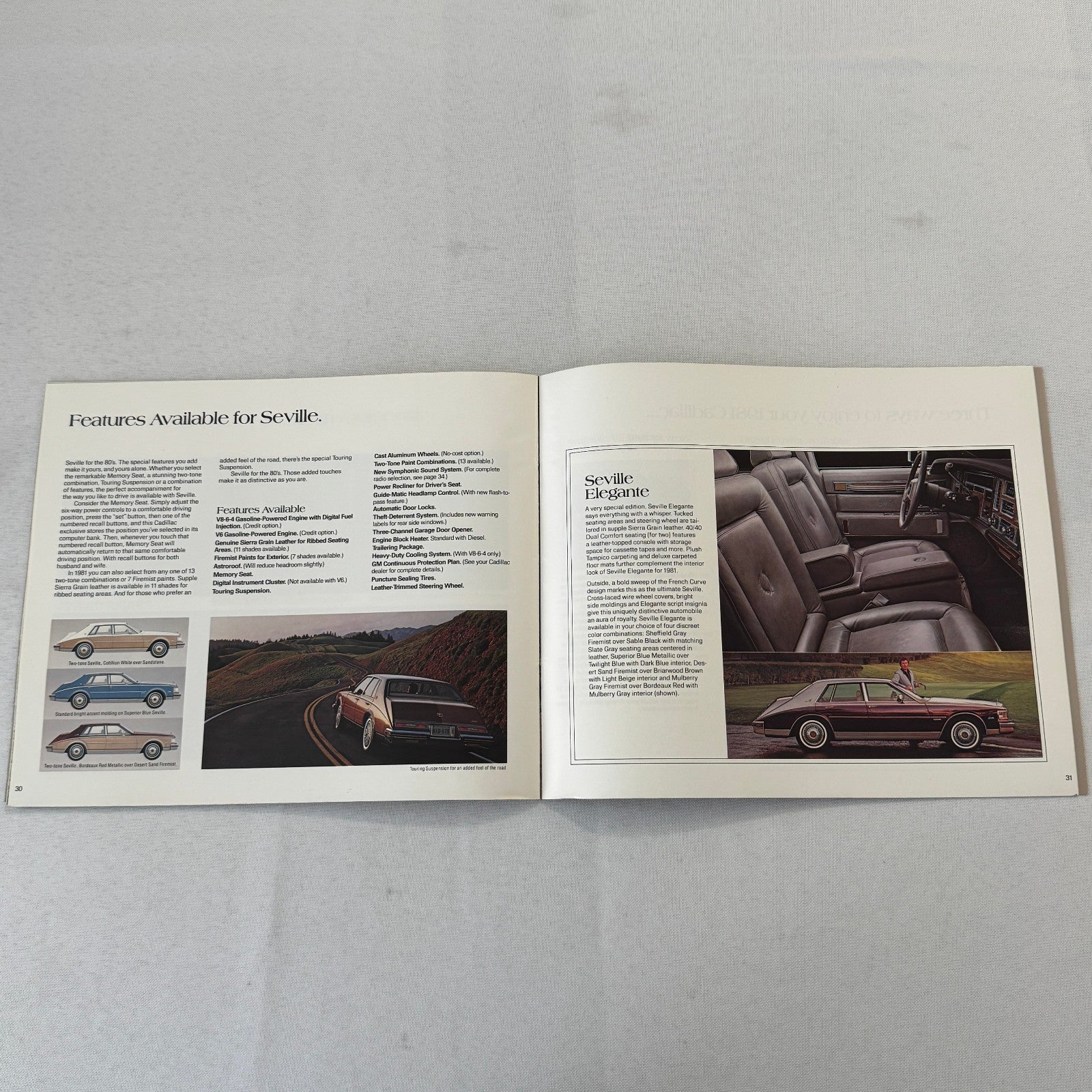 1981 Cadillac Car Sales Brochure Catalog Coupe DeVille Eldorado Seville Brougham