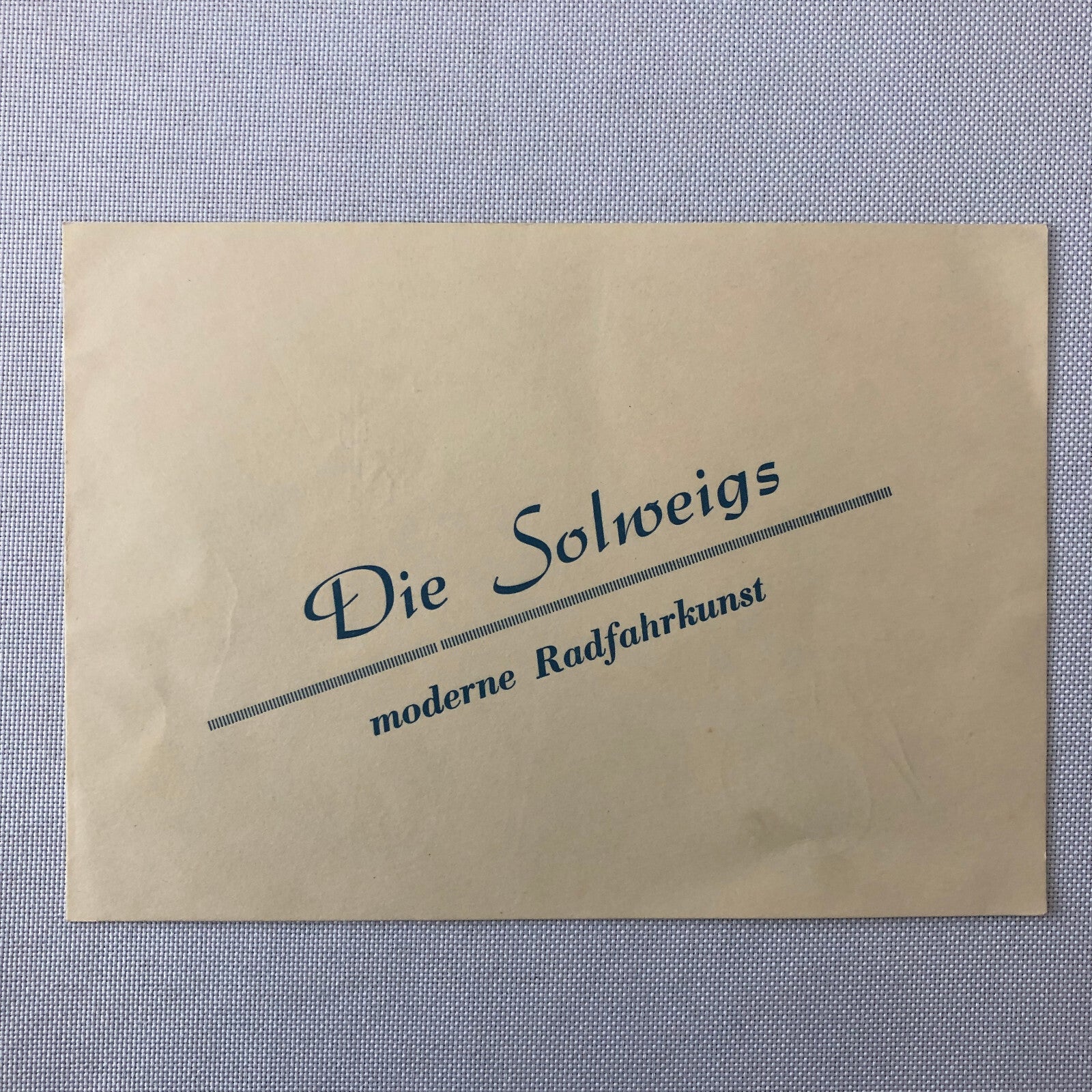 Circus Bicycle Act Postcard Post Card Die Solweigs Bike Vintage