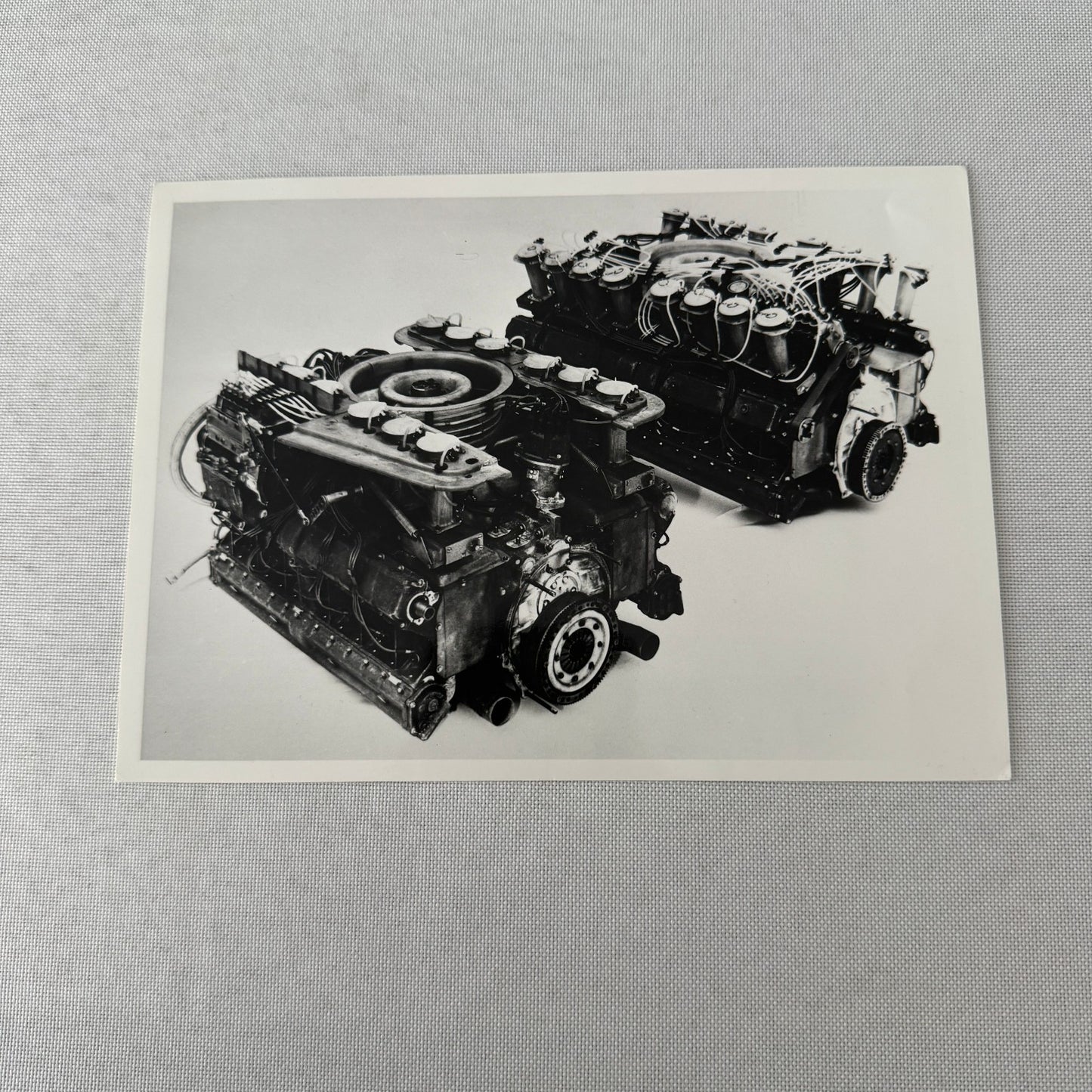 Porsche Racing Car Engine Photo Photograph Print Unidentified