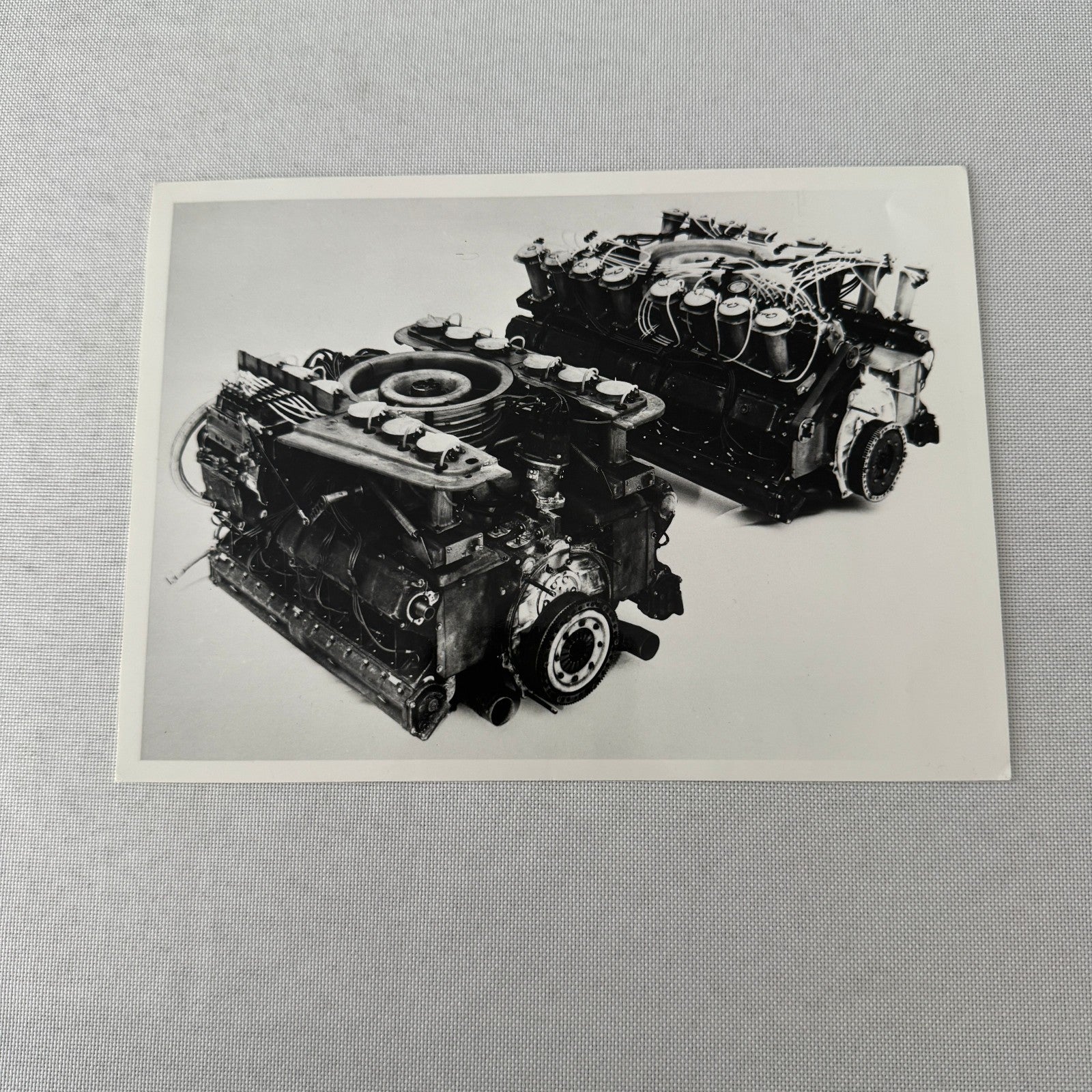 Porsche Racing Car Engine Photo Photograph Print Unidentified