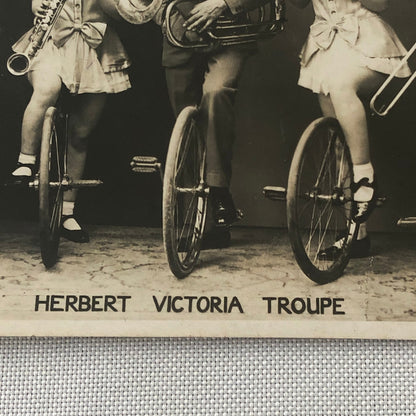 Circus Performer Unicycle Musicians Photo Postcard Real Photo Postcard RPPC ?