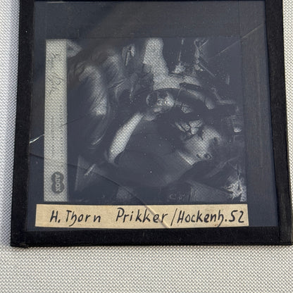 Antique Glass Plate Lantern Slide Motorcycle Sidecar Racing Hein Thorn Prikker