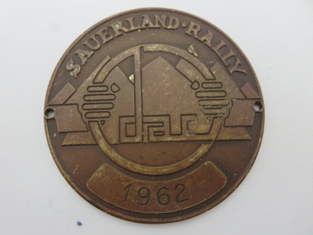 1962 Sauerland Rally Car Club Rally European Grille Badge 