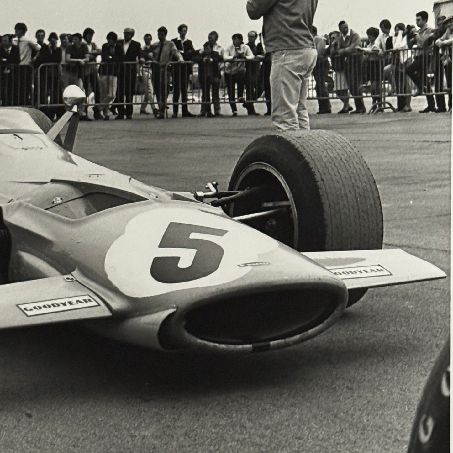 Vintage Racing Photo Denny Hulme McLaren 1969 British Grand Prix Photograph