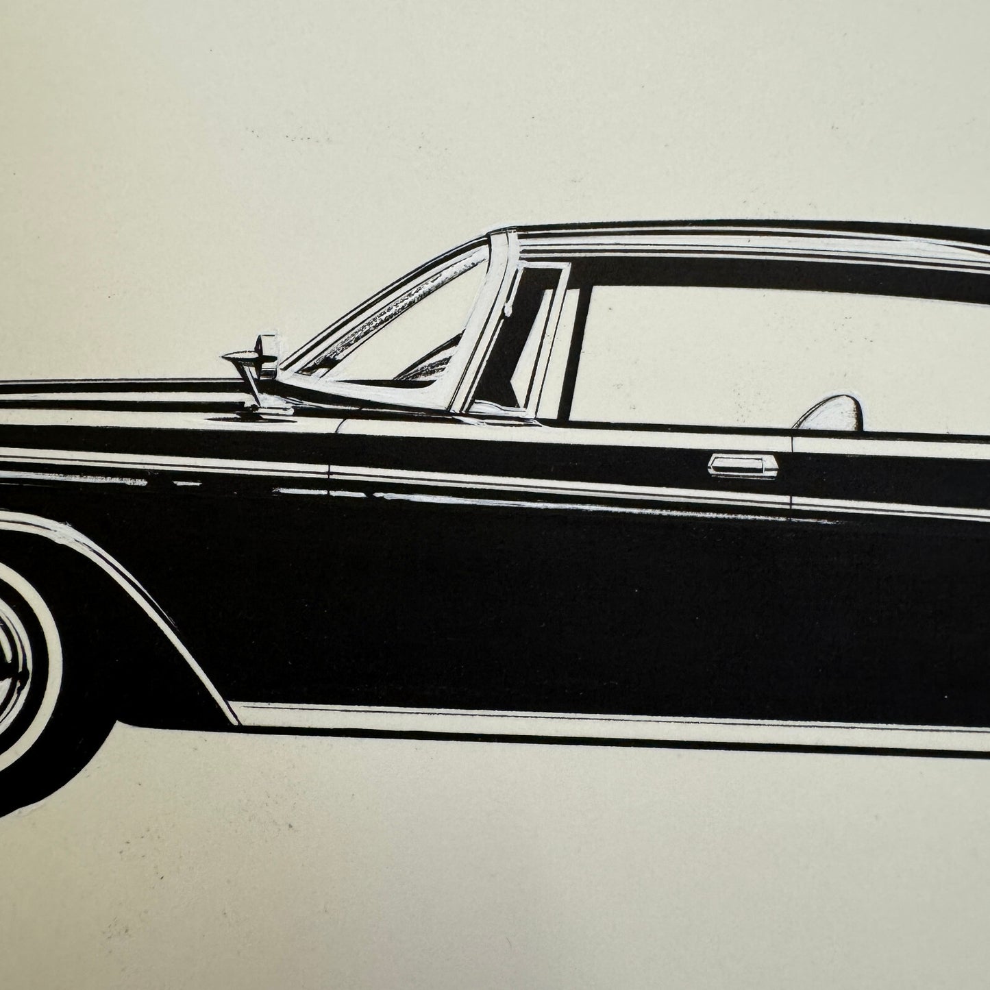 Vintage Imperial Car Illustration Art Drawing Hand Drawn Robert Preis