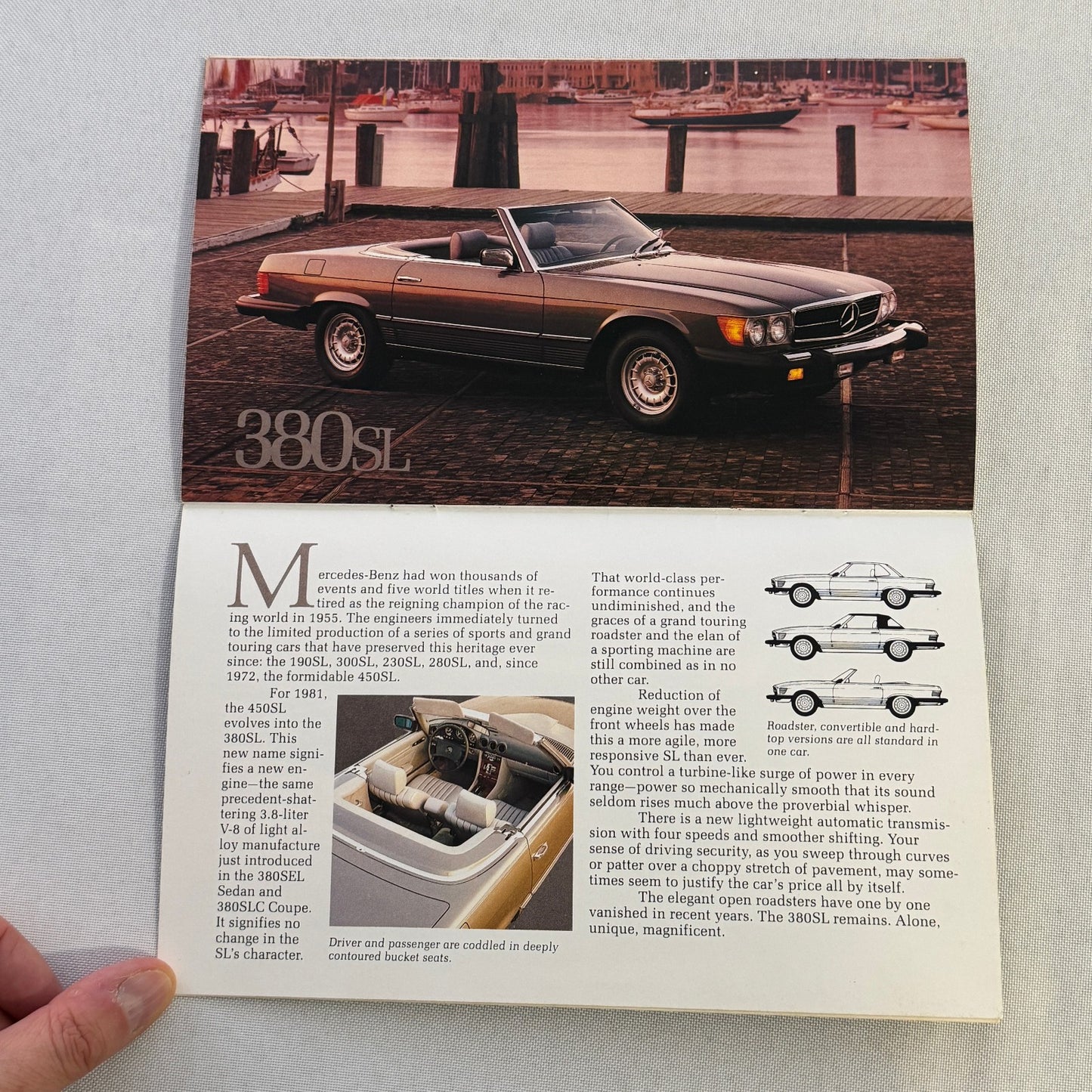 1981 Mercedes Benz Brochure Catalog 380 SLC 380SL 380 SL SEL 300SD 300TD 300D