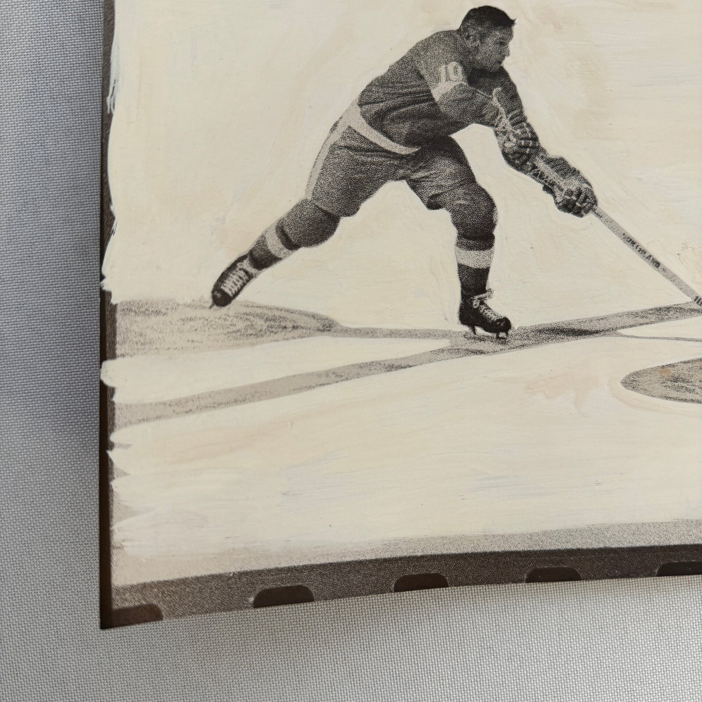 Vintage Hockey Photo Alex Delvecchio Detroit Red Wings Player Photograph