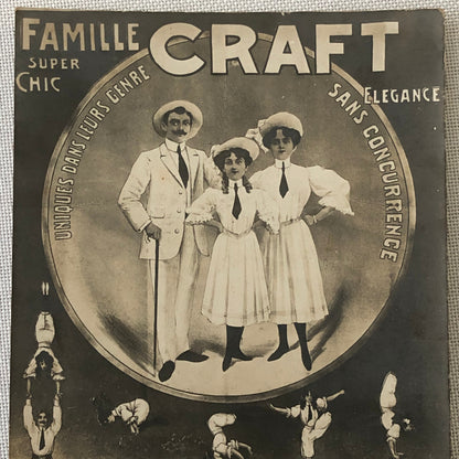 Circus Performer Postcard Post Card Acrobat Act Famille Craft