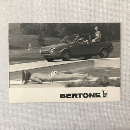 1979 Bertone Ritmo Cabriolet Convertible Press Kit with Photos Fiat Ritmo