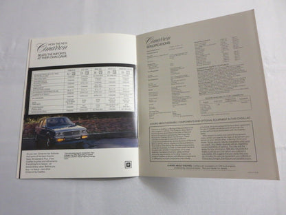 1982 ? Cadillac Cimarron Sales Brochure Catalog Vintage Advertising 