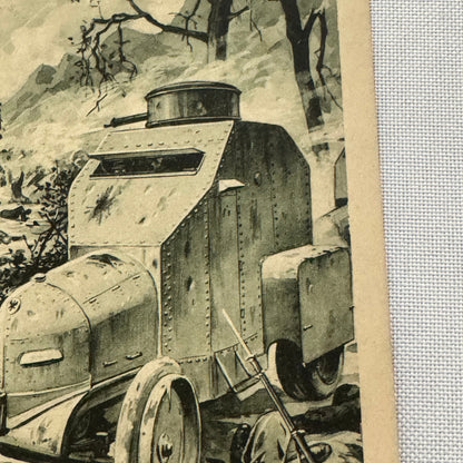 Vintage Italian Military Vehicle Early Tank Postcard Post Card