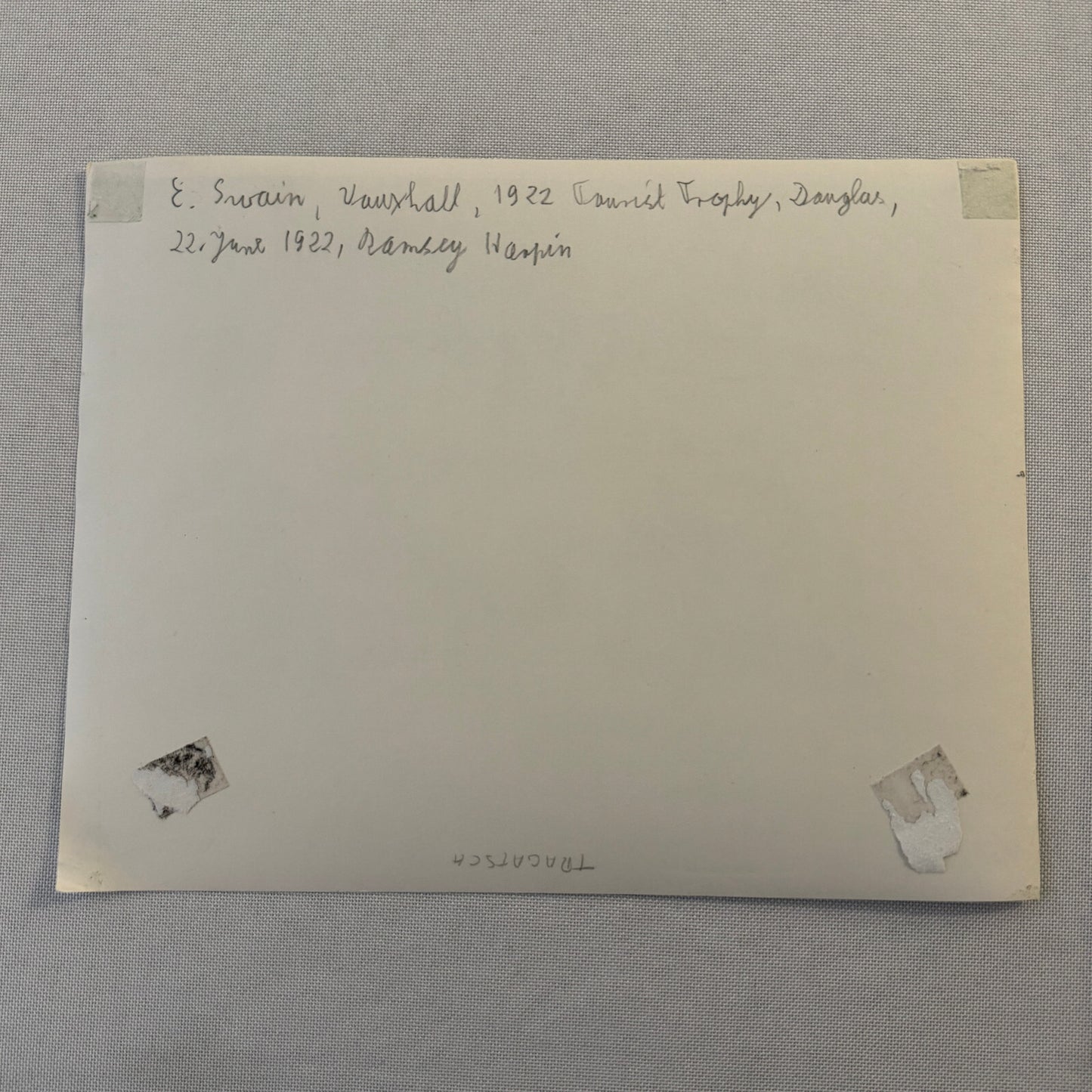 1922 Tourist Trophy TT Race Racing Photo Photograph Vintage Vauxhall Car