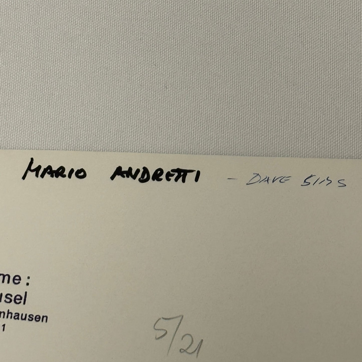 Vintage Racing Photo Mario Andretti 1969 German Grand Prix Motorsport Dave Sims