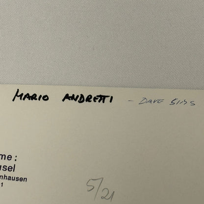 Vintage Racing Photo Mario Andretti 1969 German Grand Prix Motorsport Dave Sims