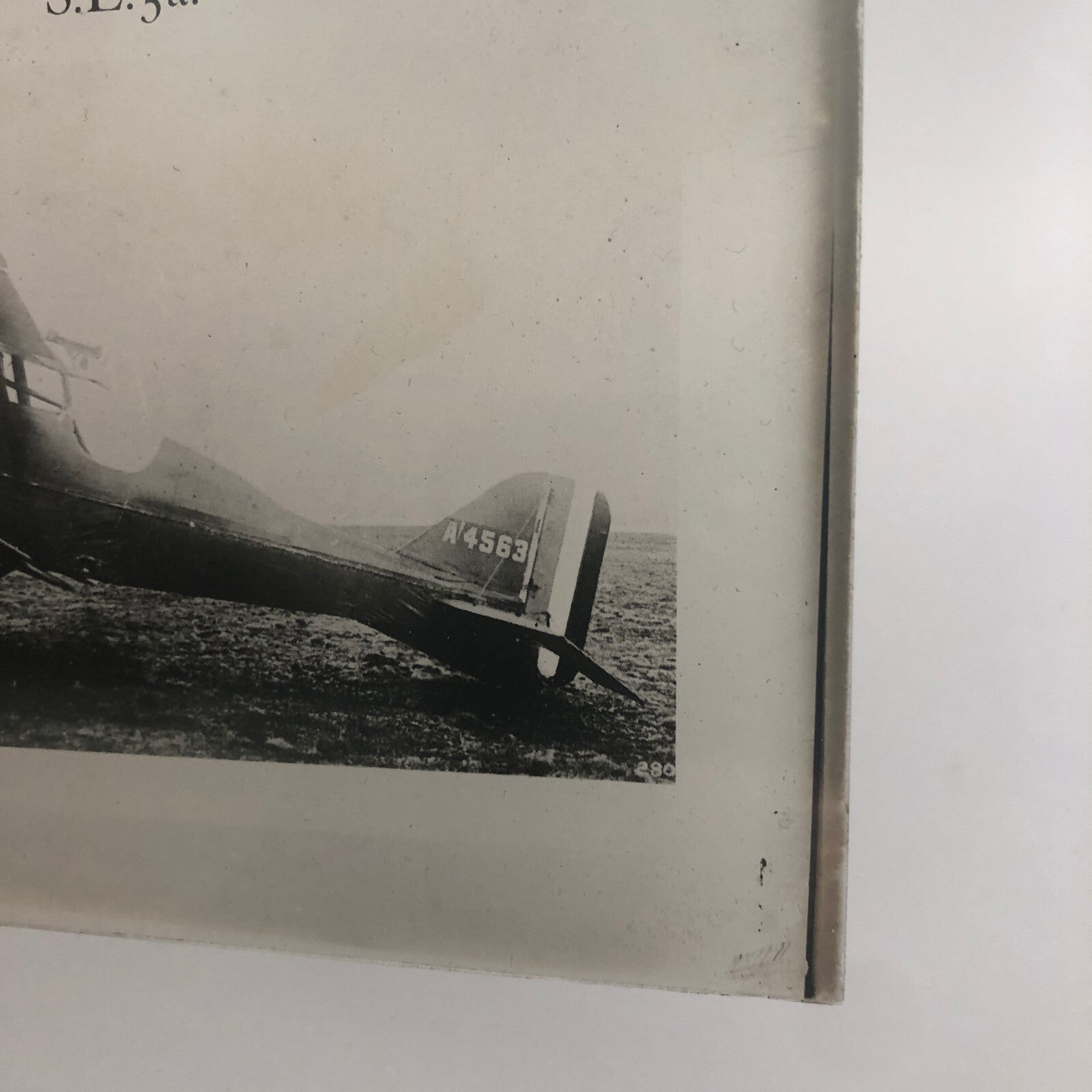 Antique Glass Plate Lantern Slide Photo Aviation Airplane Early Air Plane