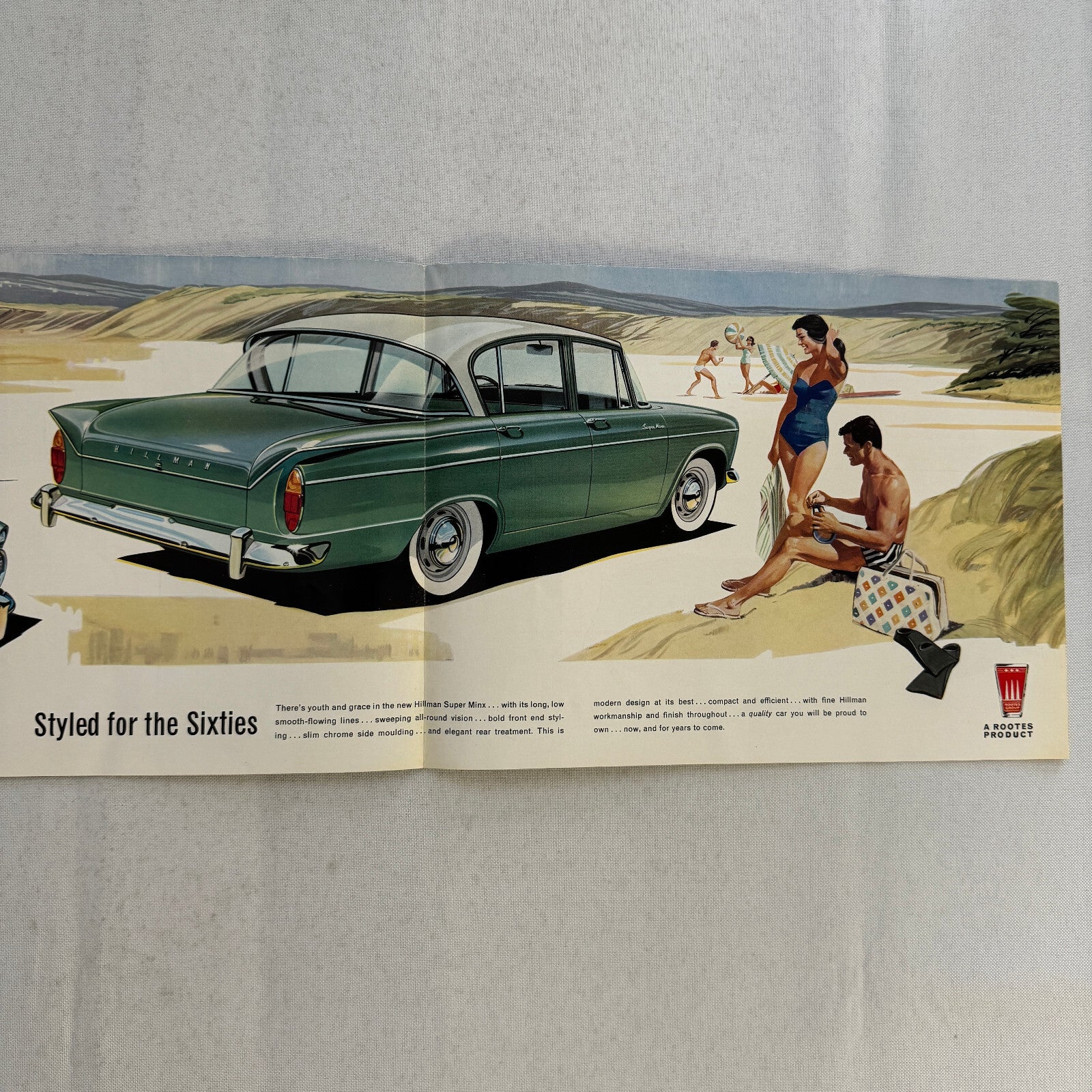 Hillman Super Minx Car Sales Brochure Catalog Advertising Vintage
