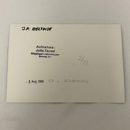 Vintage Racing Photo JP Beltoise 1969 German Grand Prix Motorsport Photograph