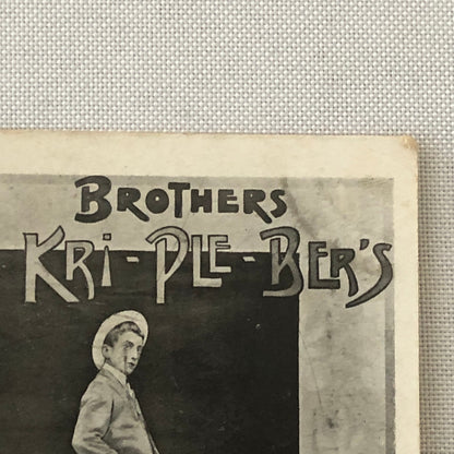 Circus Acrobat Performer Act Postcard Post Card Brothers Kri-Ple-Bers Vintage