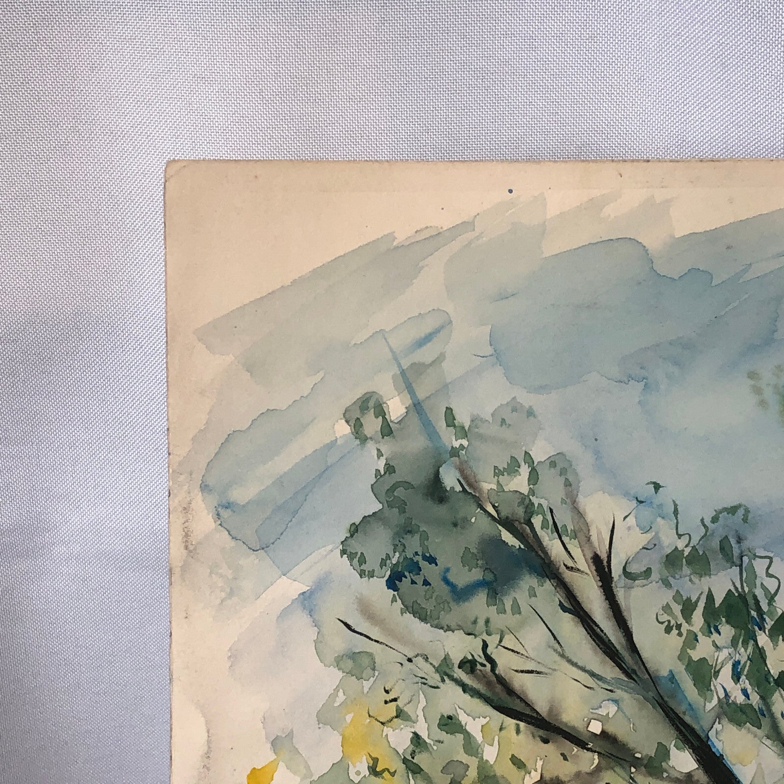 Vintage Painting Art Artwork Artist Arthur E Sudler Trees Houses