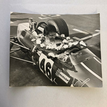 Vintage Grand Prix Racing Car Photo Photograph Print - Driver Roy Pike 