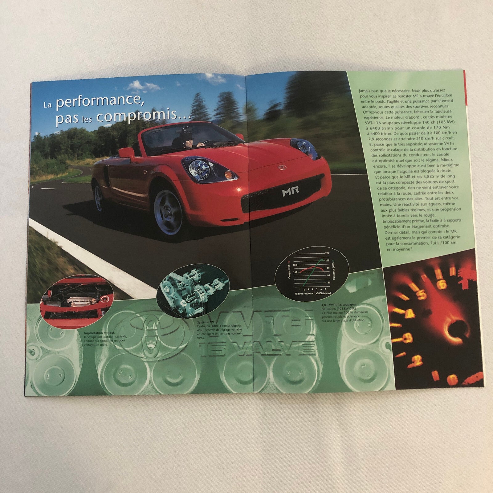 Toyota MR Roadster Car Sales Brochure Catalog Advertising FRENCH TEXT Toyota MR2