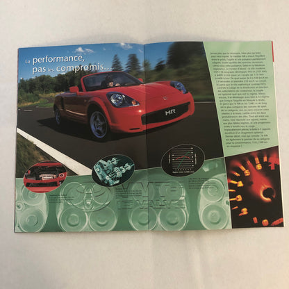 Toyota MR Roadster Car Sales Brochure Catalog Advertising FRENCH TEXT Toyota MR2