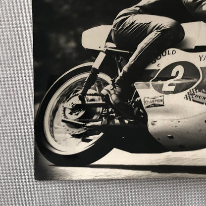 Vintage Motorcycle Racing Photo photograph Yamaha Race Bike Rider Rodney Gould