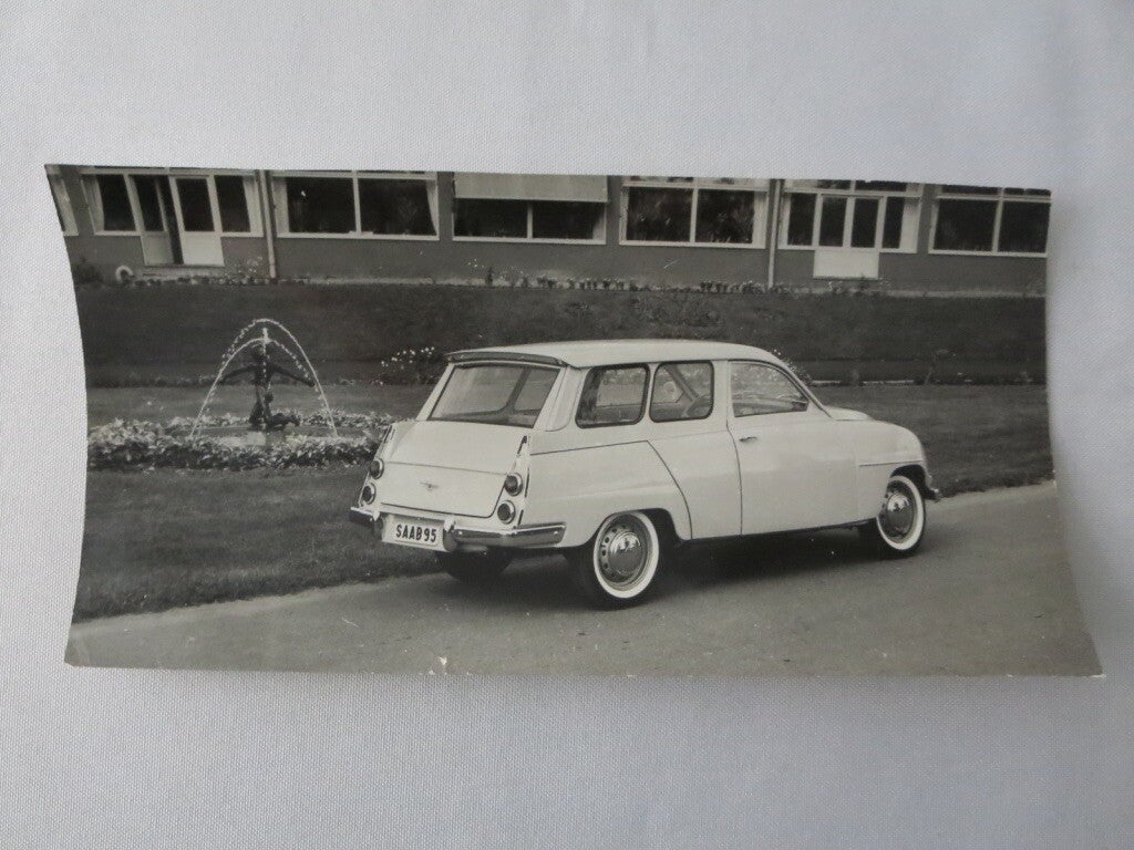 Vintage Saab 95 Station Wagon Press Photo Photograph Image 