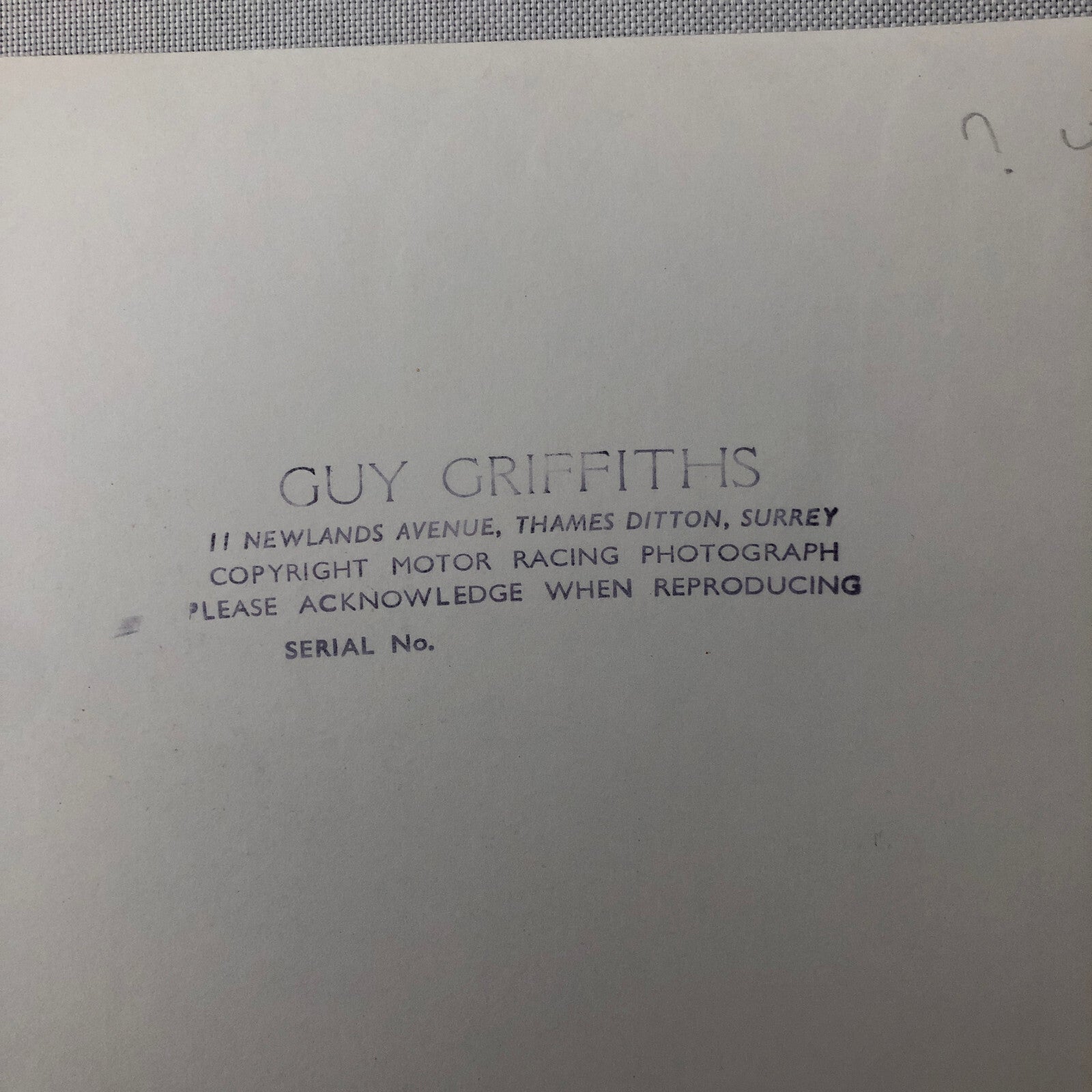 Vintage Car Automobile Rally Photo Photograph Print - Guy Griffiths Tag REA22E4