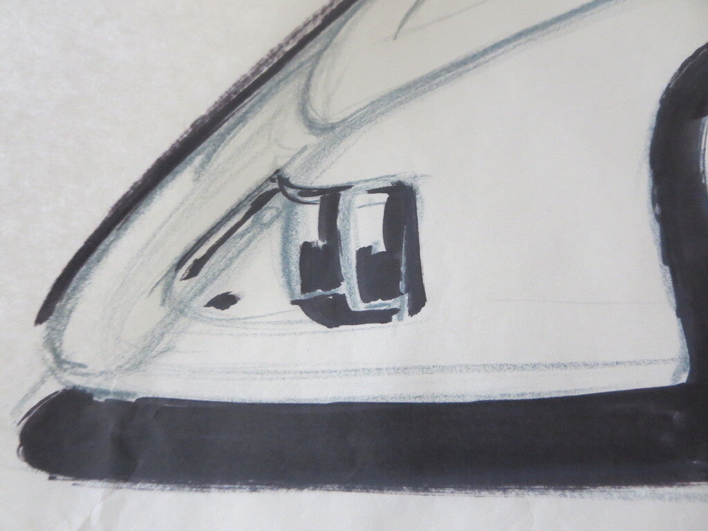 Porsche 935 Kremer Racing Design Sketch Drawing Art NOTTRODT Vintage