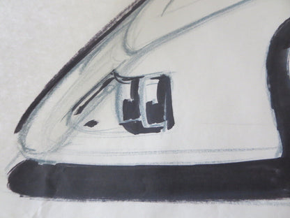 Porsche 935 Kremer Racing Design Sketch Drawing Art NOTTRODT Vintage