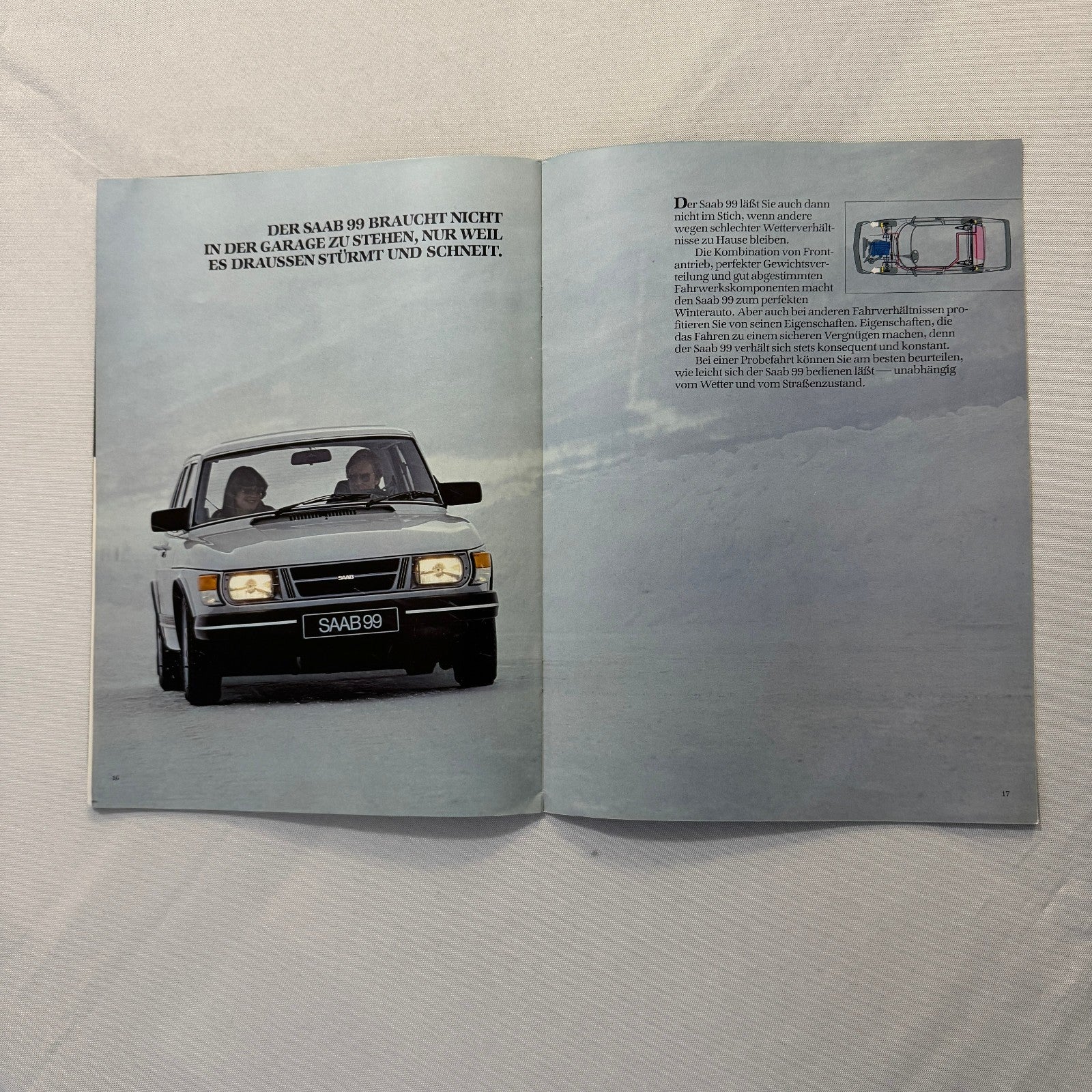 1983 Saab 99 Car Sales Brochure Catalog Advertising Vintage GERMAN Language