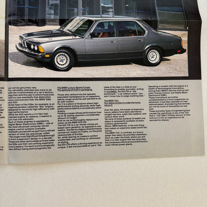 1983 BMW Sales Brochure Catalog 318i 528e 533i 633 CSi 733i 633CSi