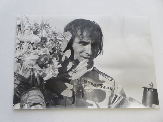 Vintage 1973 Belgian Grand Prix Racing Photograph Photo - Jackie Stewart 