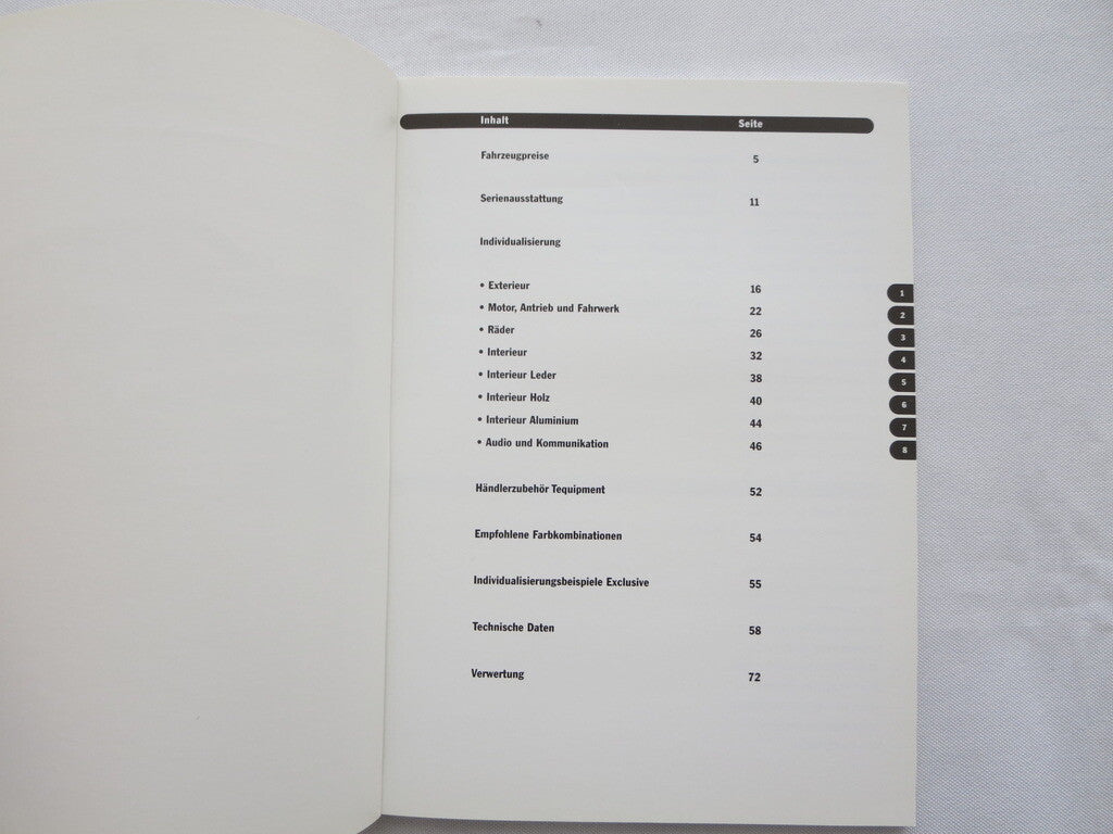 2005 Porsche Cayenne Price & Options Sales Brochure Book Catalog GERMAN 