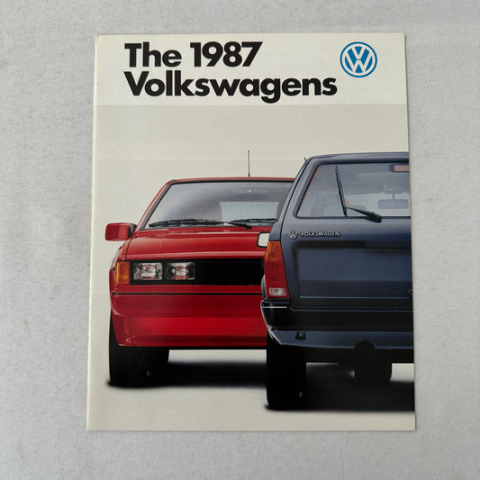 1987 Volkswagen VW Car Sales Brochure Catalog Scirocco Jetta Cabriolet Golf Fox