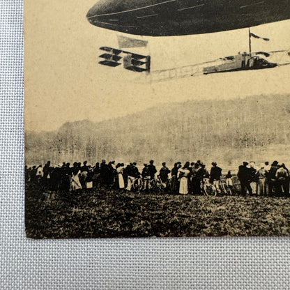 Vintage Zeppelin Airship Dirigible Postcard Post Card French Clemenet Bayard II