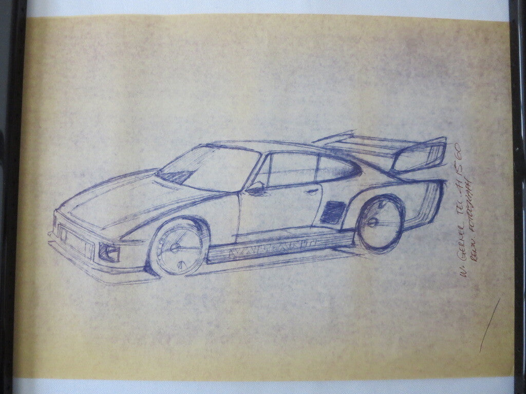 Porsche 935 Kremer Racing Design Sketch Drawing Art LOT OF 5 -  NOTTRODT Vintage