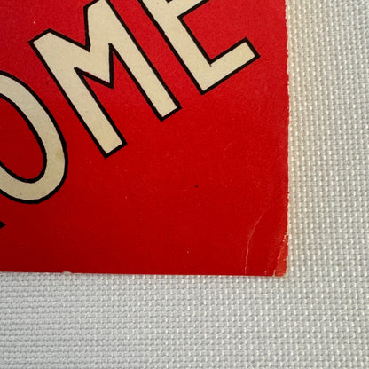 Vintage Travel Luggage Label Hotel Quirinal Rome