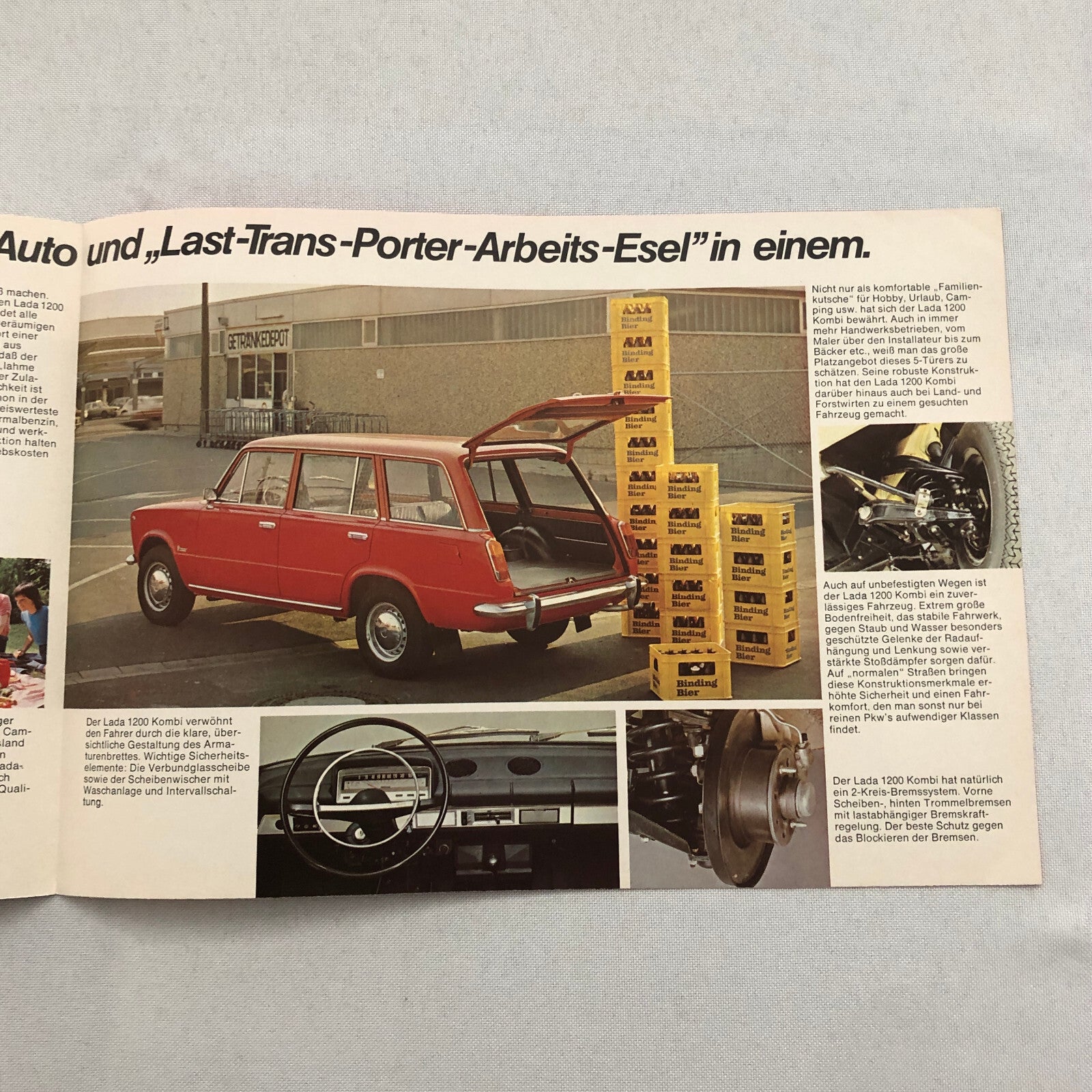Lada 1200 Kombi Station Wagon Car Sales Brochure Catalog GERMAN Text