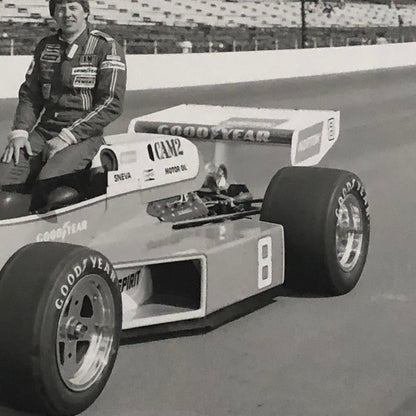Vintage Indy Indianapolis Racing Photograph Tom Sneva 1977 McLaren Cosworth