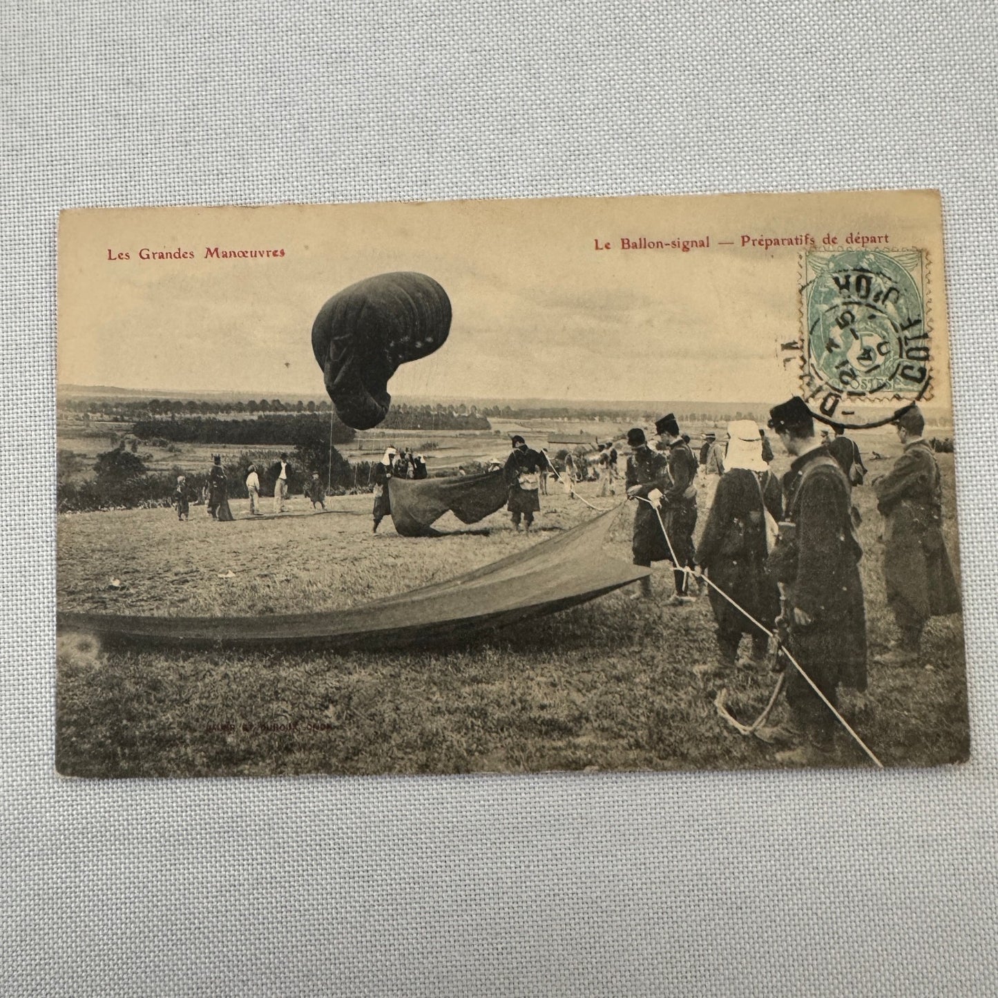 Vintage Airship Balloon Dirigible Postcard Post Card Military