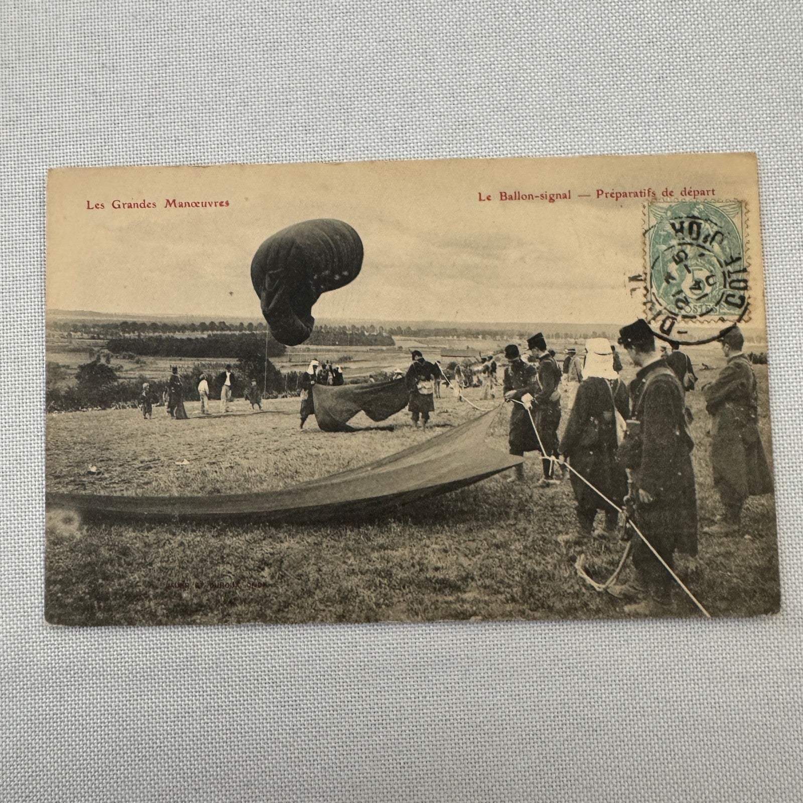 Vintage Airship Balloon Dirigible Postcard Post Card Military
